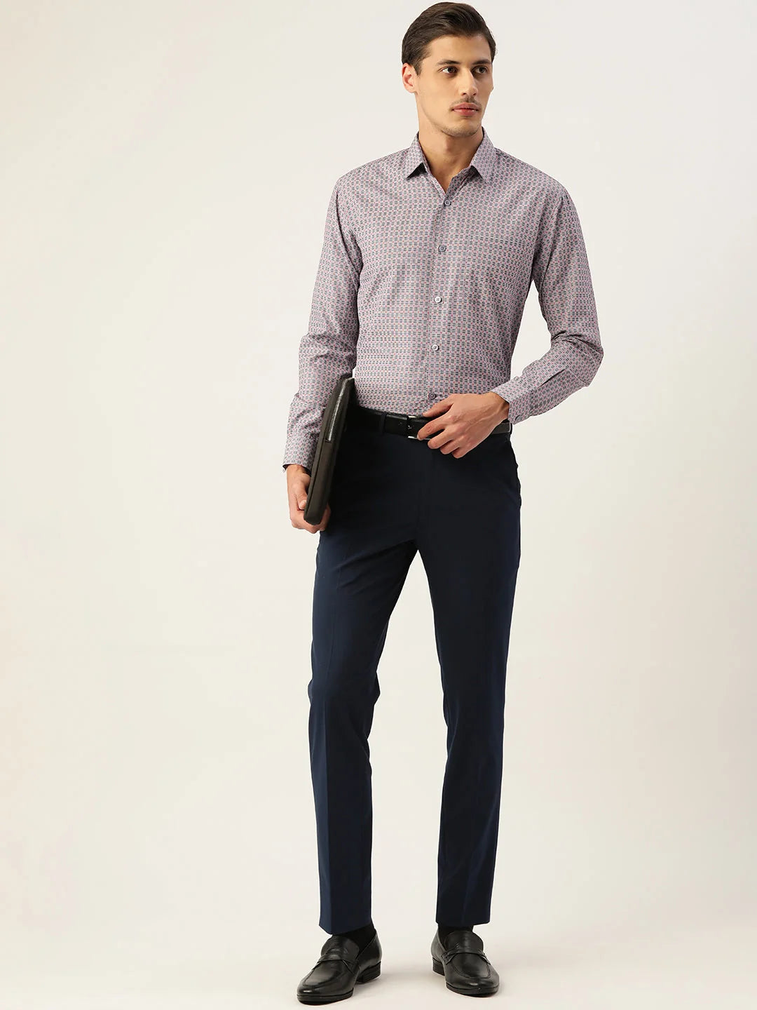Men's Cotton Micro Checked Formal Shirt | Indian Needle