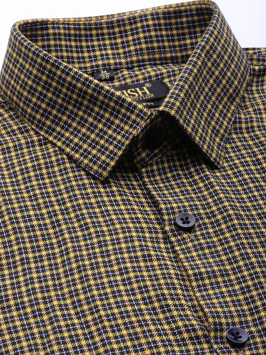 Black Checked Cotton Mens Shirt - Formal Shirts For Men