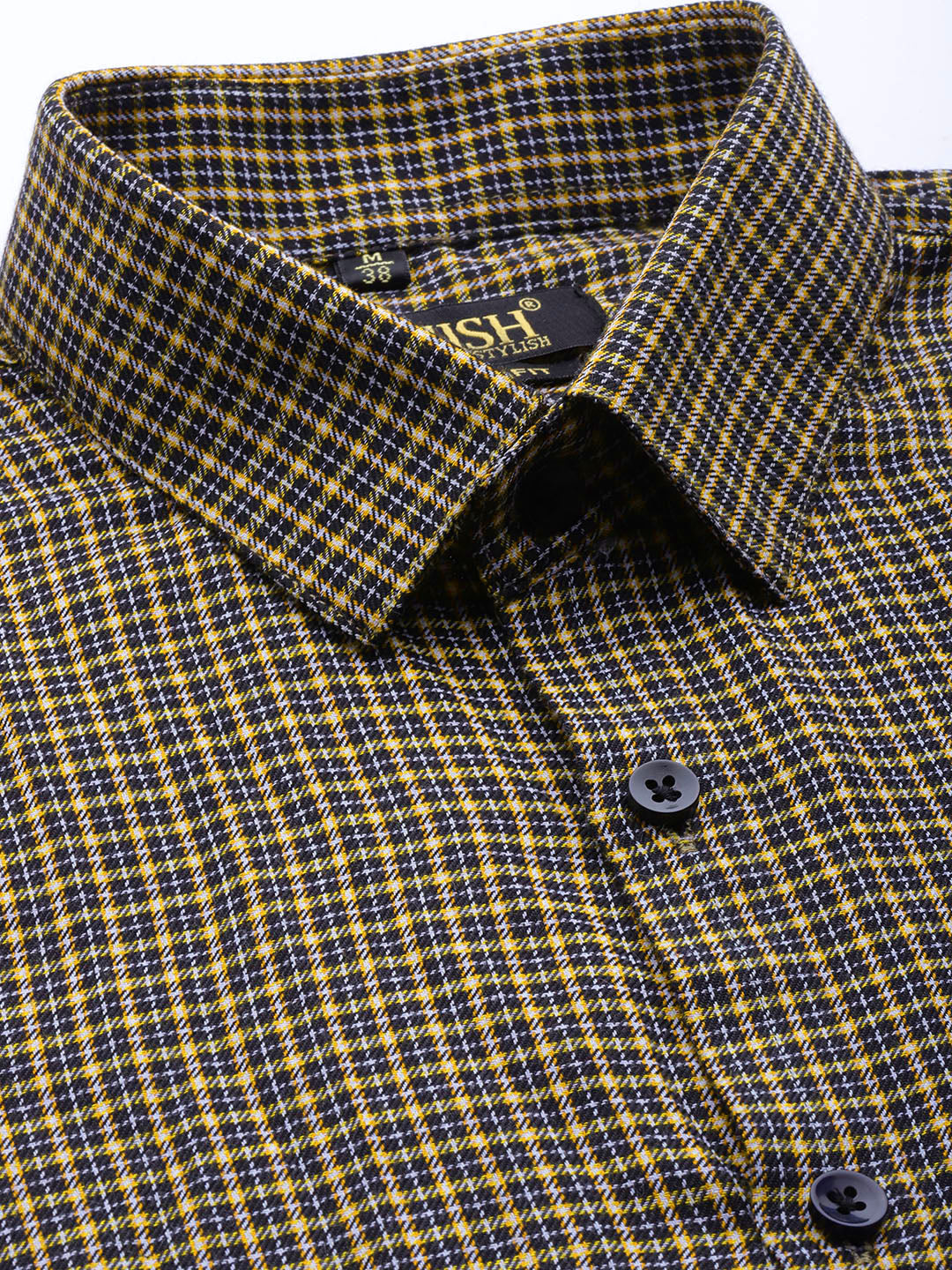Black Checked Cotton Mens Shirt - Formal Shirts For Men