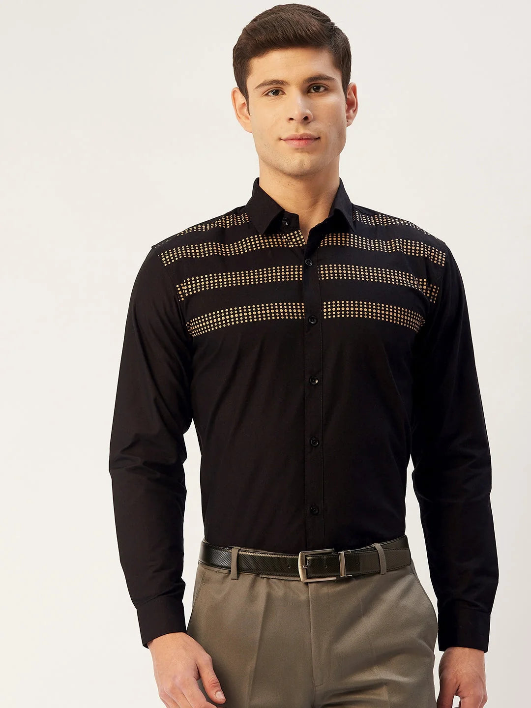 Trending Polka Dot Cotton Printed Mens Shirt - Formal Shirts