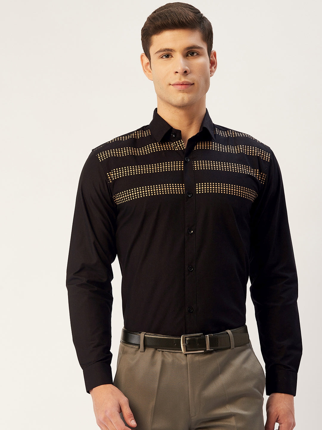 Trending Polka Dot Cotton Printed Mens Shirt - Formal Shirts