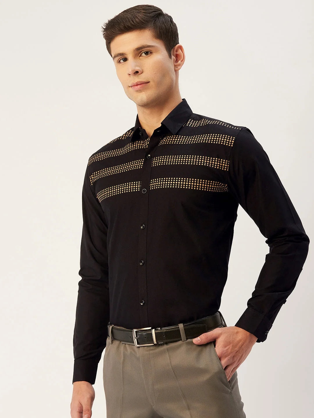 Trending Polka Dot Cotton Printed Mens Shirt - Formal Shirts