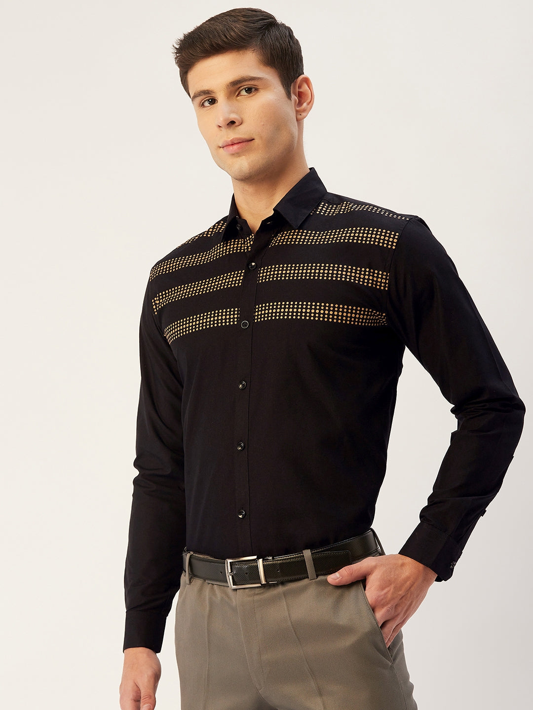 Trending Polka Dot Cotton Printed Mens Shirt - Formal Shirts