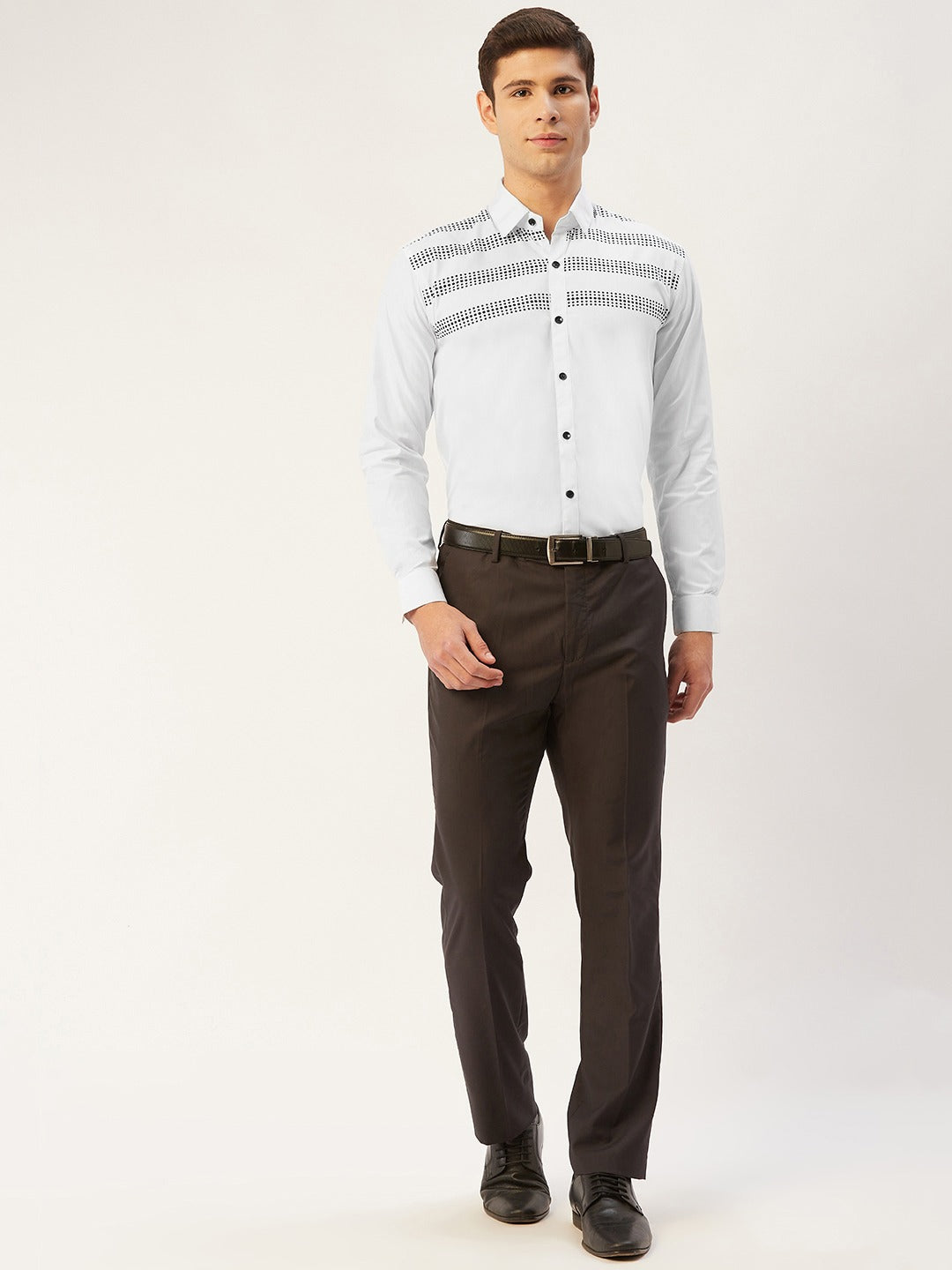 Trendy Polka Dot Cotton Printed Mens Shirt - Formal Shirts