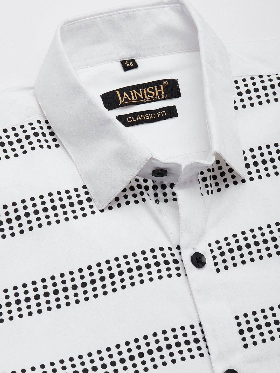 Trendy Polka Dot Cotton Printed Mens Shirt - Formal Shirts