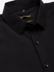 Indian Needle Men's Cotton Printed Formal Shirts-SF-807Black