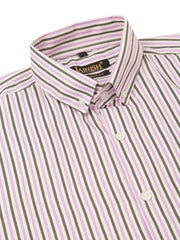 Indian Needle Men's Cotton Checked Button Down Collar Formal Shirts-SF-809Light-Purple