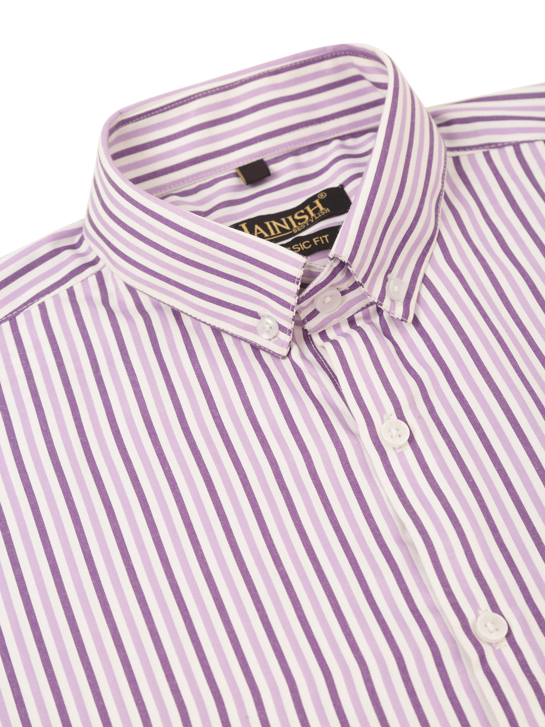 Indian Needle Men's Cotton Checked Formal Shirt - SF-809 Purple