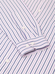Indian Needle Men's Cotton Checked Button Down Collar Formal Shirts-SF-809Voilet