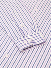 Indian Needle Men's Cotton Checked Button Down Collar Formal Shirts-SF-809Voilet