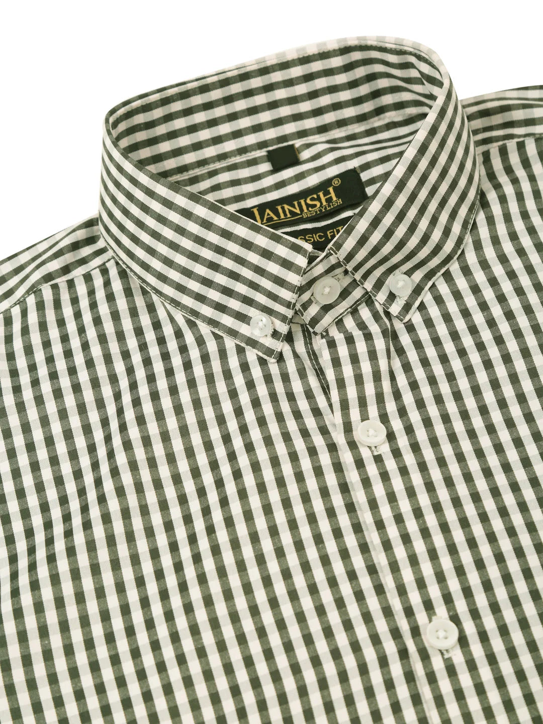Indian Needle Men's Cotton Checked Formal Shirt - SF-810 Black