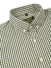 Indian Needle Men's Cotton Checked Button Down Collar Formal Shirts-SF-810Black
