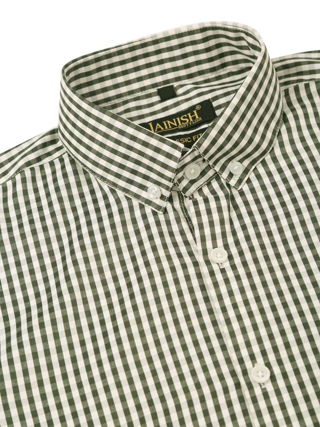 Indian Needle Men's Cotton Checked Formal Shirt - SF-810 Black