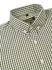 Indian Needle Men's Cotton Checked Button Down Collar Formal Shirts-SF-810Black