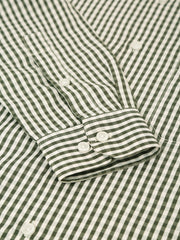 Indian Needle Men's Cotton Checked Button Down Collar Formal Shirts-SF-810Black