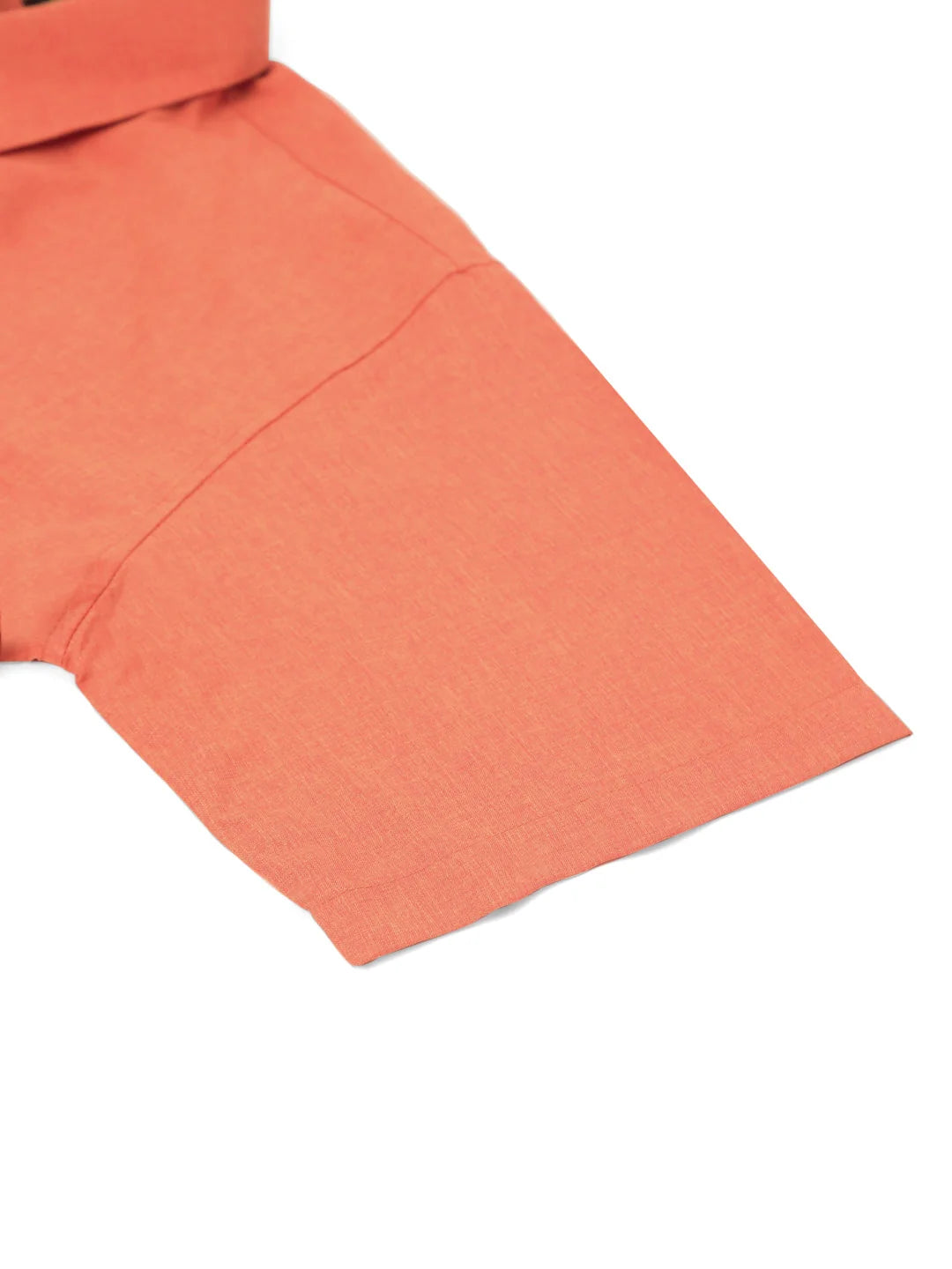 Peach Cotton Formal Shirts for Men - Half Sleeve Mens Shirt