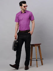 Men's Cotton Solid Half Sleeves Formal Shirt-SF-811