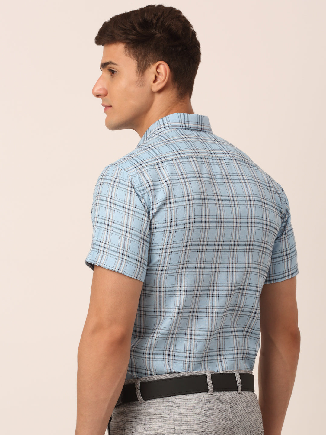Cotton Checked Half Sleeve Formal Shirts - Mens Premium Style