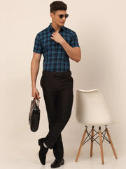 Cotton Checked Half Sleeves Formal Shirts-SF-818