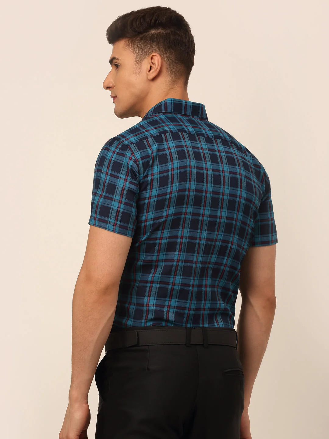 Cotton Checked Half Sleeve Formal Shirts - Modern Mens Style
