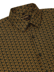 Indian Needle Men's Cotton Printed Formal Shirts-SF-821Olive