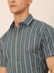 Men's Cotton Best Striped Formal Shirts-SF-822