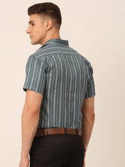 Men's Cotton Best Striped Formal Shirts-SF-822