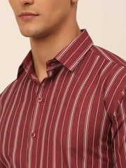 Men's Cotton Striped Formal Shirts-SF-822