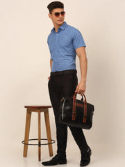 Indian Needle Men's Cotton Printed Formal Shirts-SF-823