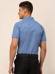 Indian Needle Men's Cotton Printed Formal Shirts-SF-823