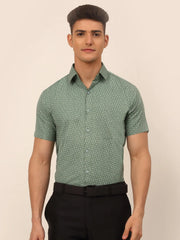Indian Style Needle Men's Cotton Printed Formal Shirts-SF-823