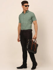 Indian Style Needle Men's Cotton Printed Formal Shirts-SF-823