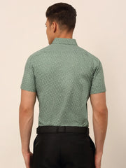 Indian Style Needle Men's Cotton Printed Formal Shirts-SF-823