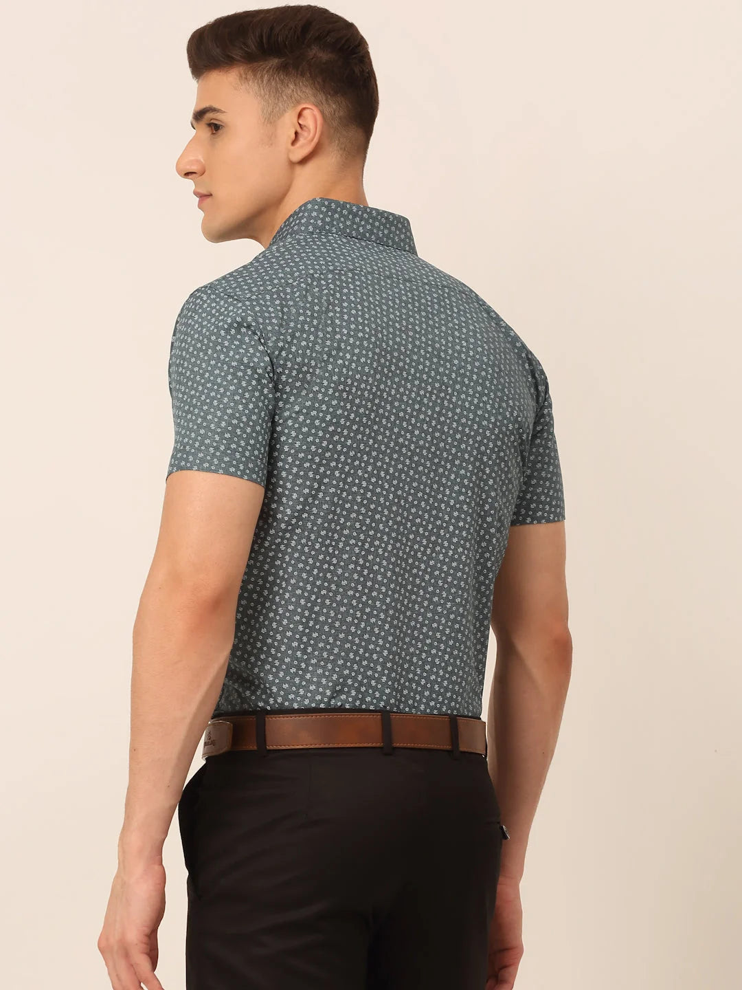 Indian Needle Men's Cotton Printed Best Shirt - Formal Style