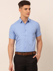Indian Needle Cotton Printed Formal Shirts-SF-823