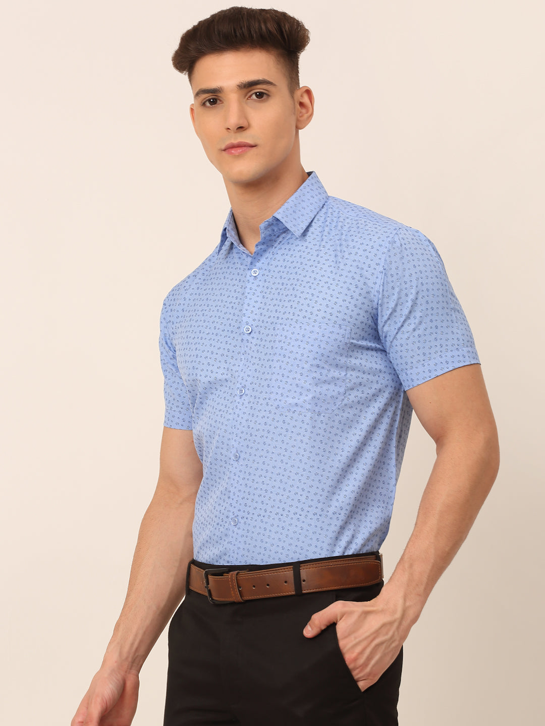 Cotton Printed Formal Shirts - Indian Needle Stylish Mens Shirt