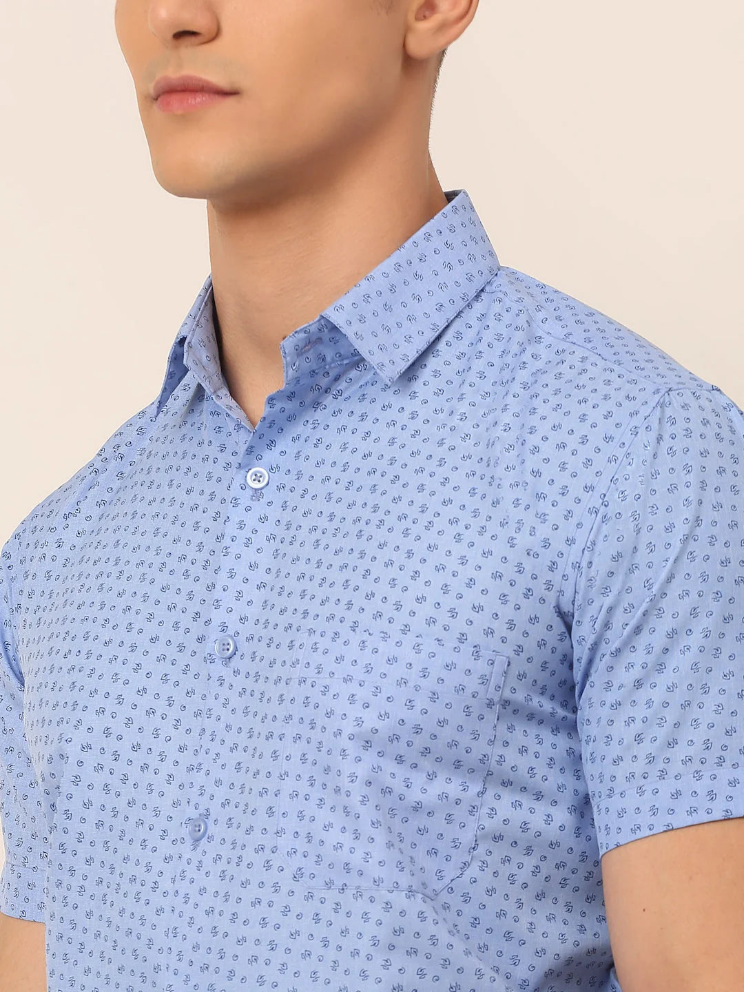 Cotton Printed Formal Shirts - Indian Needle Stylish Mens Shirt