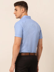 Indian Needle Cotton Printed Formal Shirts-SF-823