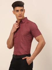 Indian Needle Men's Cotton Printed Style Formal Shirts-SF-823