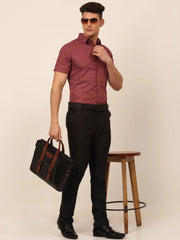 Indian Needle Men's Cotton Printed Style Formal Shirts-SF-823