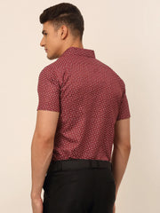 Indian Needle Men's Cotton Printed Style Formal Shirts-SF-823