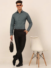 Men Grey Classic Printed Formal Shirt-SF-827