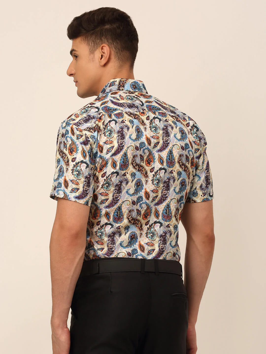 Indian Needle Mens Cotton Printed Formal Shirts - Shop Now