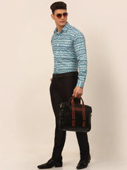 Men's Cotton Printed Formal Shirts-SF-831
