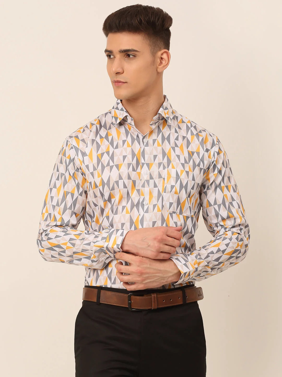 Mens Cotton Assorted Printed Formal Shirts - Stylish Cotton Shirt