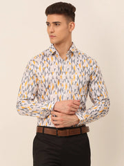Men's Cotton Assorted Printed Formal Shirts-SF-831