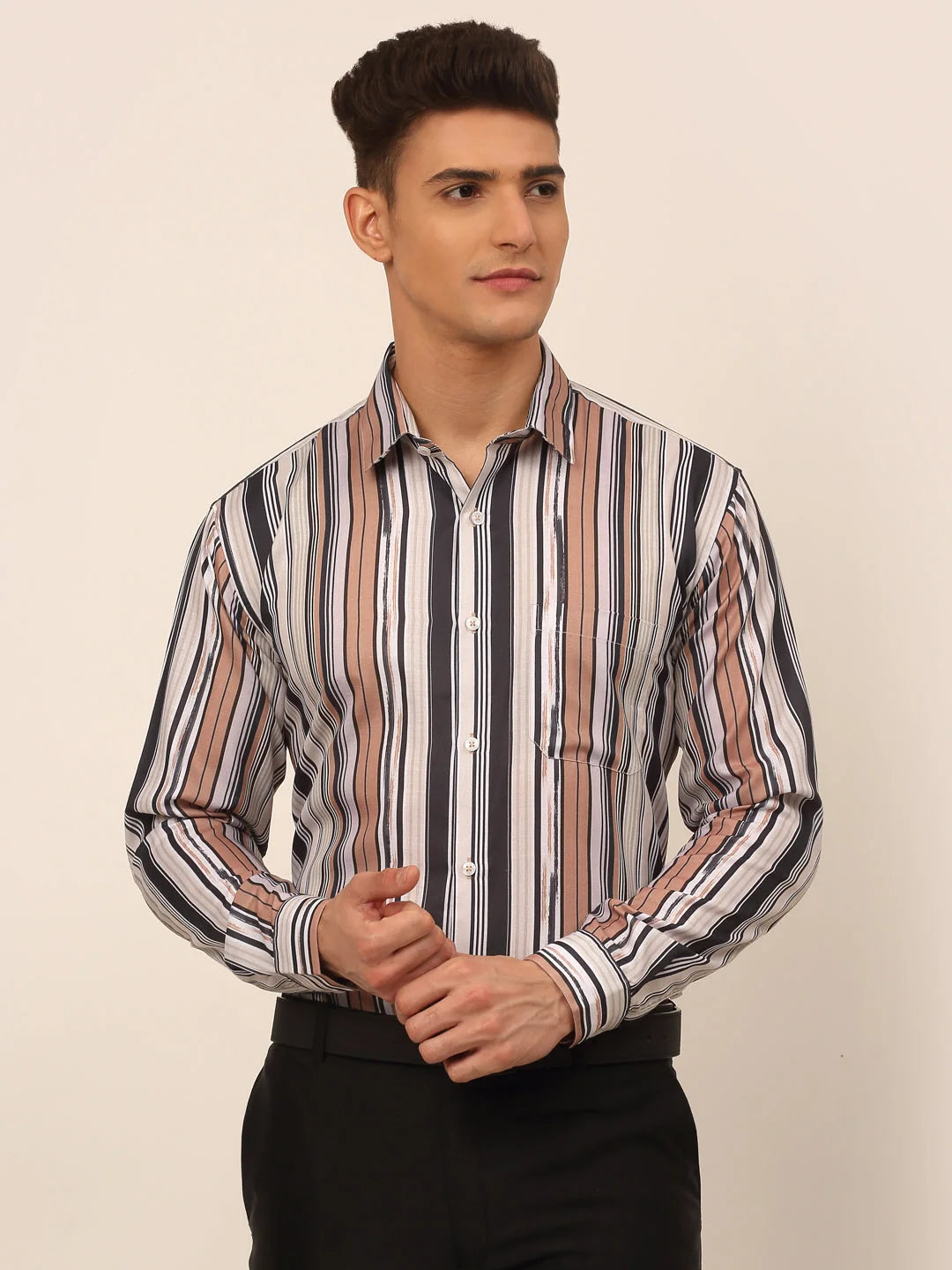 Mens Cotton Striped Formal Shirts - Classic Style Cotton Shirt