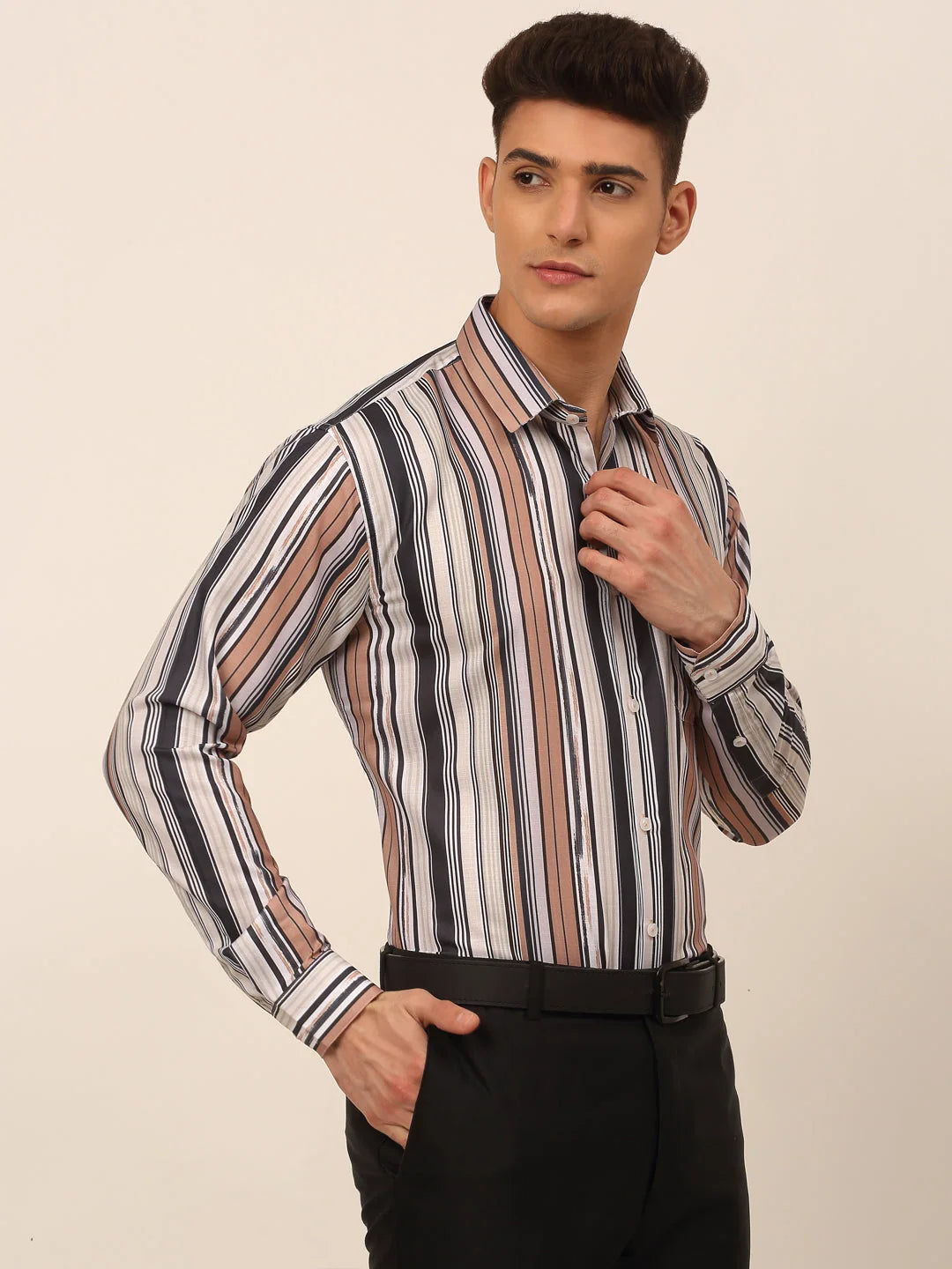 Mens Cotton Striped Formal Shirts - Classic Style Cotton Shirt