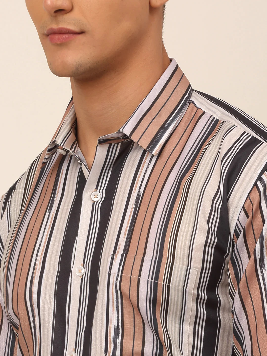 Mens Cotton Striped Formal Shirts - Classic Style Cotton Shirt