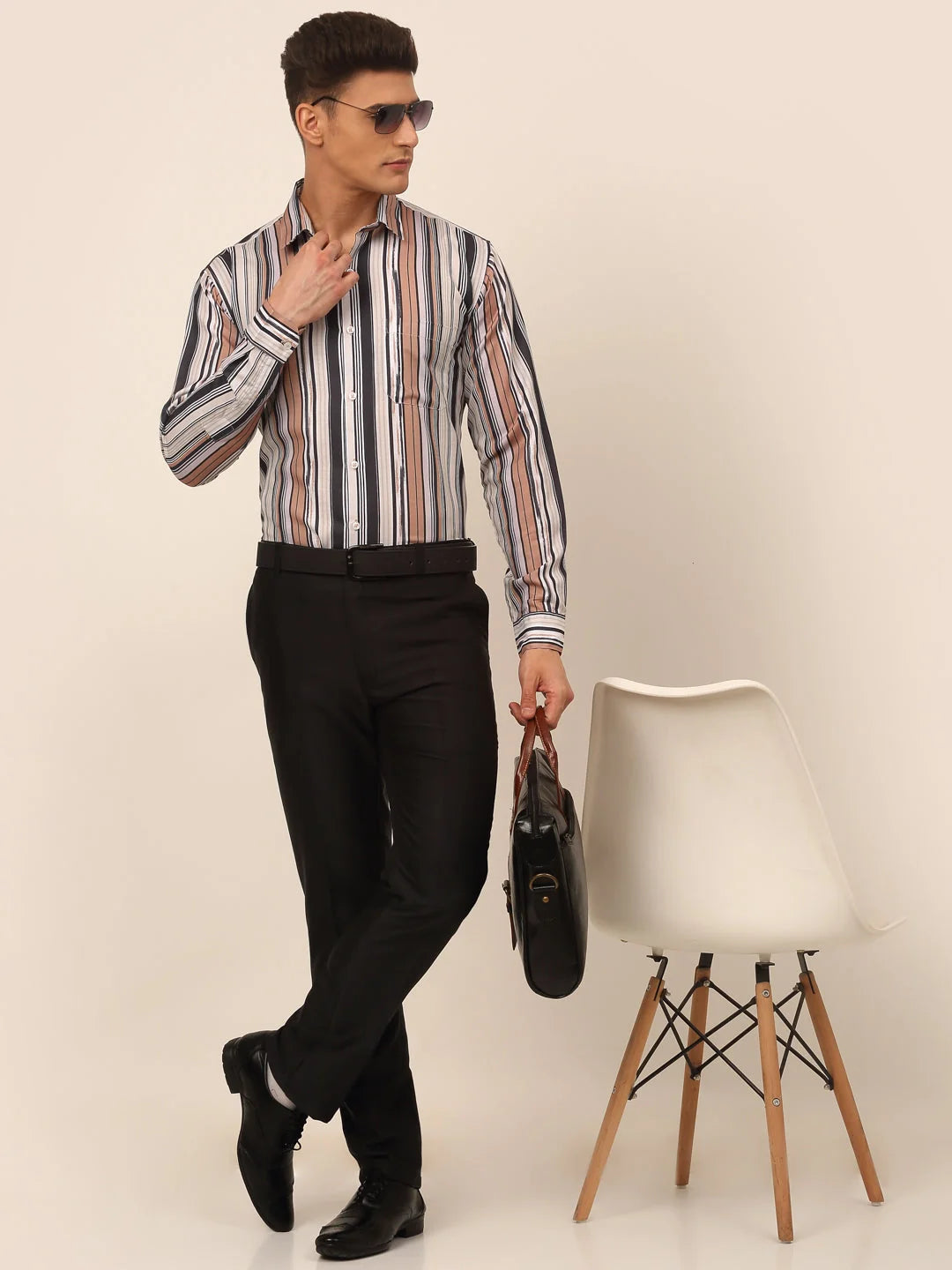 Mens Cotton Striped Formal Shirts - Classic Style Cotton Shirt
